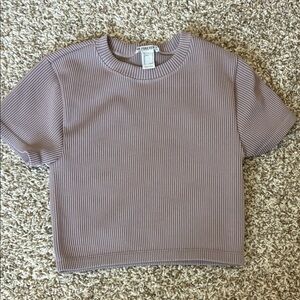 Forever 21 Ribbed Mauve Crop Top